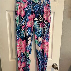 Lilly Pulitzer Vibrant Pink and Blue Leggings